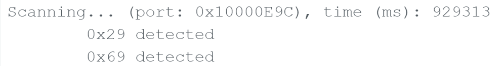 I2C Scan Output